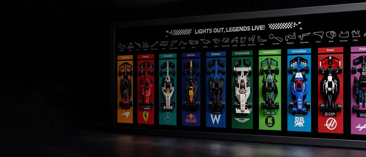 Speed Lego Frame LEGO® Speed Champions Display Frame – 10-Car F1 Wall Display – brickzonehub