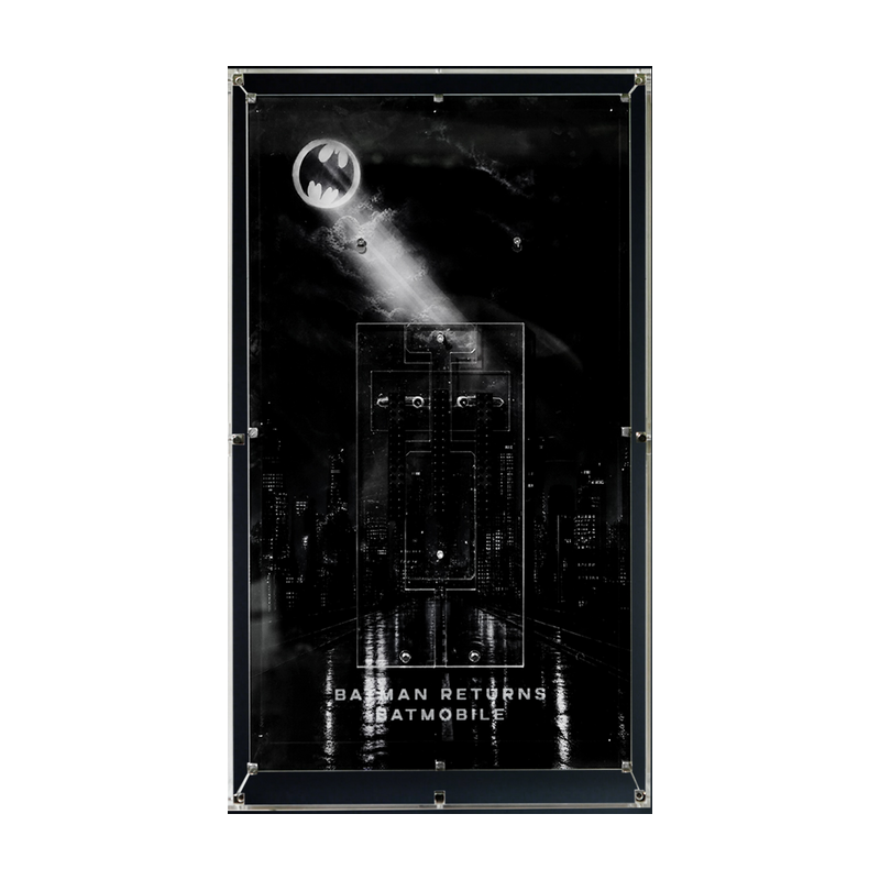 Wall-Mounted Display Case Compatible with LEGO® Batman Returns™ Batmobile™ Set 76355