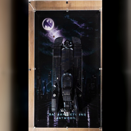 Wall-Mounted Display Case Compatible with LEGO® Batman Returns™ Batmobile™ Set 76355