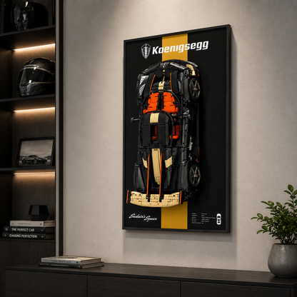 Premium-Wanddisplay kompatibel mit LEGO® Technic™ McLaren F1 42141 Stil D