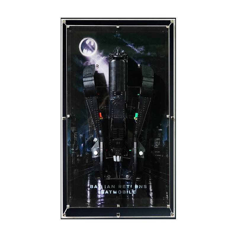 Wall-Mounted Display Case Compatible with LEGO® Batman Returns™ Batmobile™ Set 76355