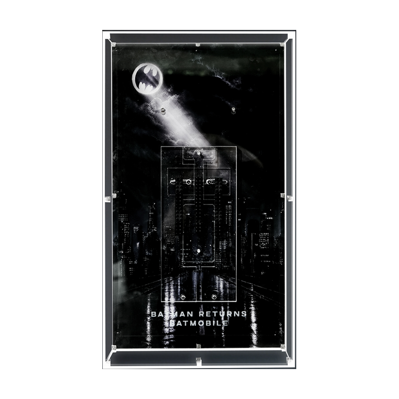 Wall-Mounted Display Case Compatible with LEGO® Batman Returns™ Batmobile™ Set 76355