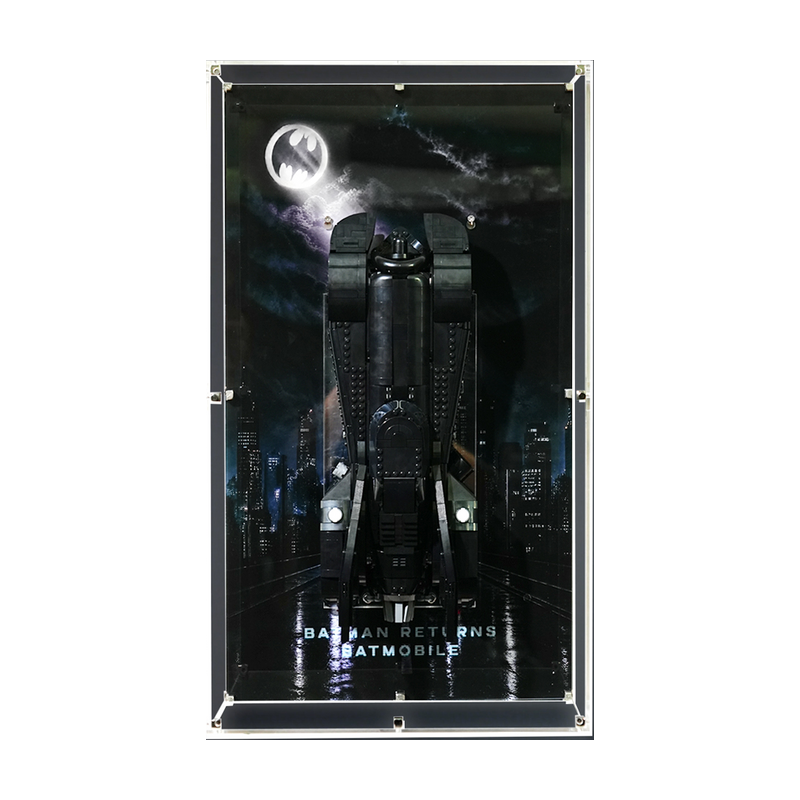 Wall-Mounted Display Case Compatible with LEGO® Batman Returns™ Batmobile™ Set 76355