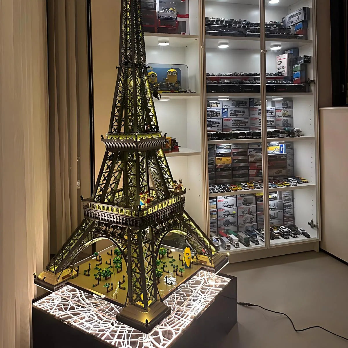 LEGO® Icons 10307 Eiffel Tower Floating Stand with LED Lights & Paris City Map