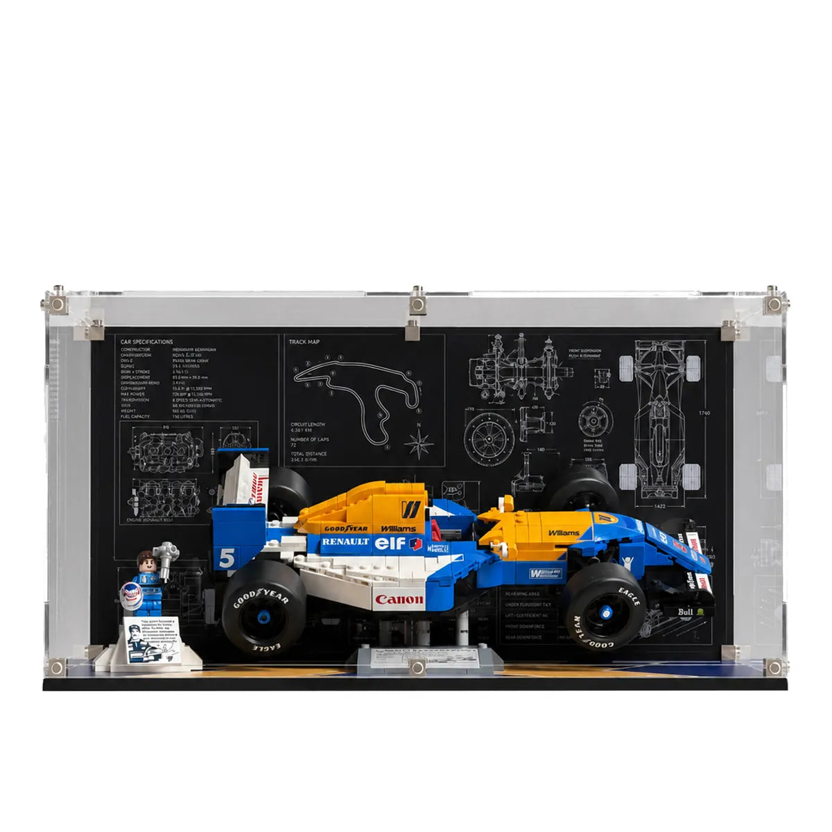 Acryl-Vitrine für LEGO® Williams FW14B &amp; Nigel Mansell 10353