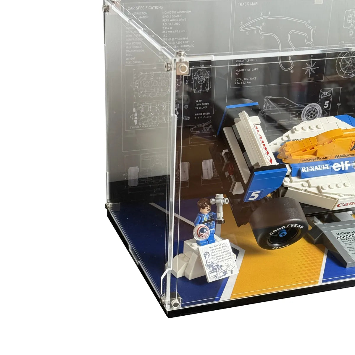 Acryl-Vitrine für LEGO® Williams FW14B &amp; Nigel Mansell 10353