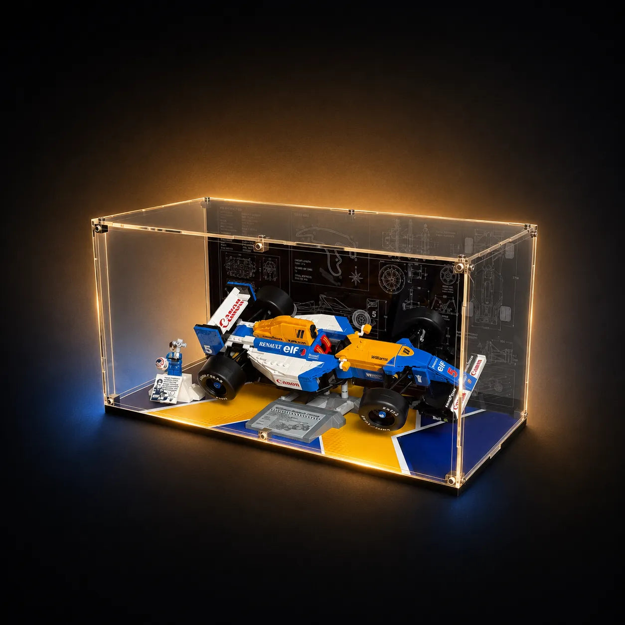 Acryl-Vitrine für LEGO® Williams FW14B &amp; Nigel Mansell 10353