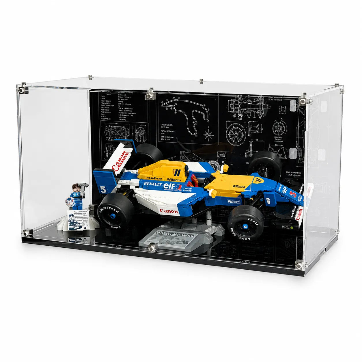 Acryl-Vitrine für LEGO® Williams FW14B &amp; Nigel Mansell 10353