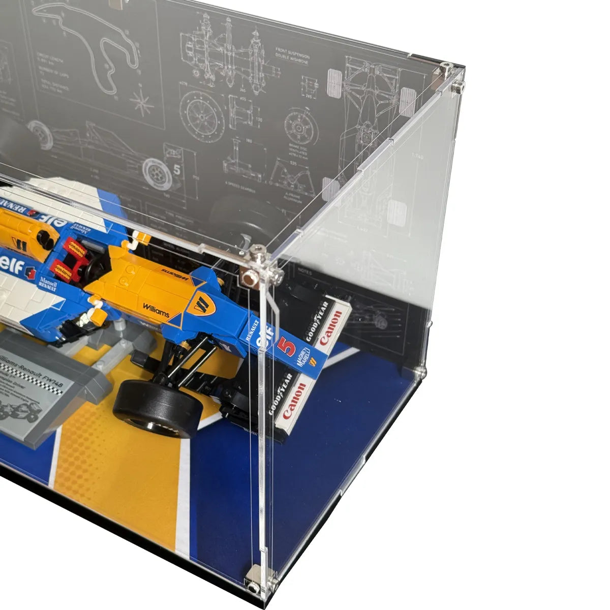 Acryl-Vitrine für LEGO® Williams FW14B &amp; Nigel Mansell 10353