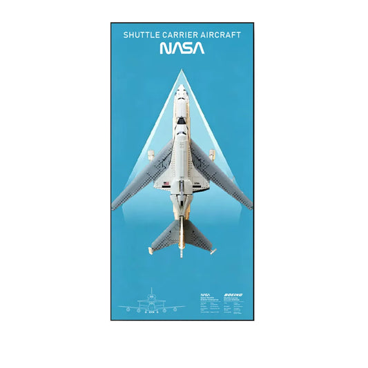 Wall Display Frame for LEGO® Icons Shuttle Carrier Aircraft 10360 | 50 × 115 cm