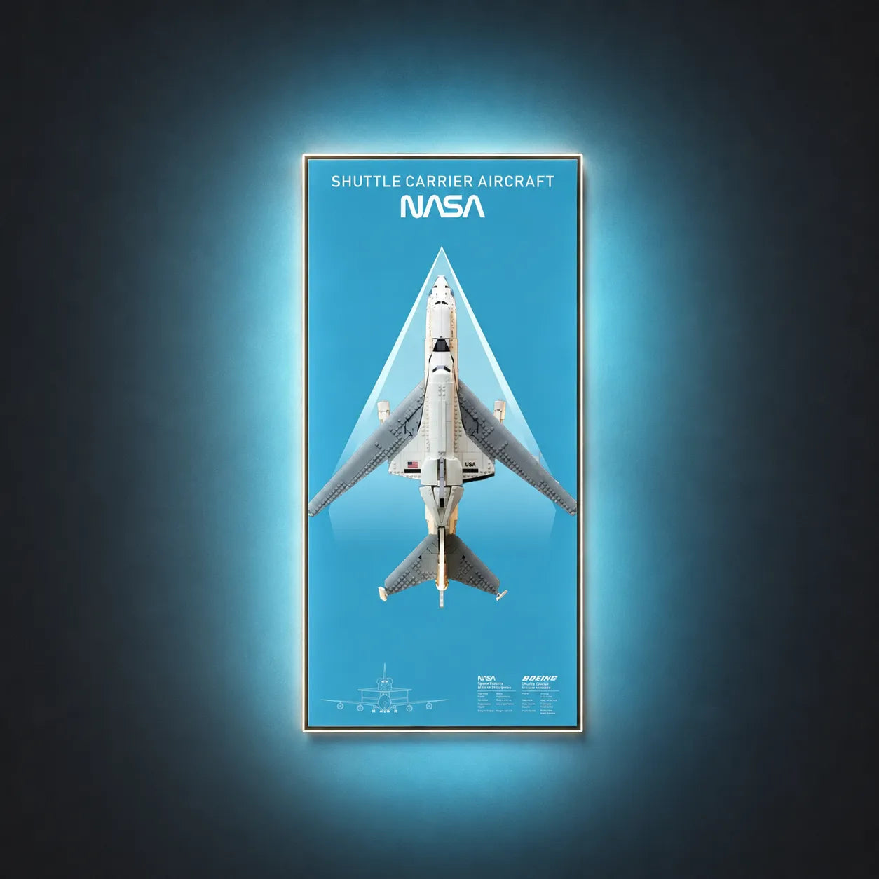 Wanddisplayrahmen für LEGO NASA Shuttle Carrier (10360)