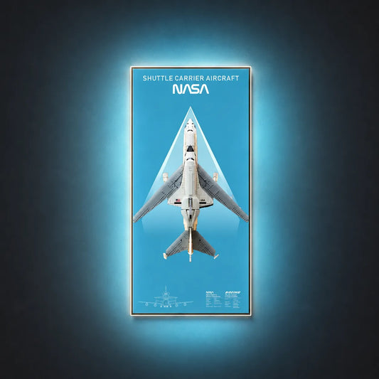 Wall Display Frame for LEGO® Icons Shuttle Carrier Aircraft 10360 | 50 × 115 cm