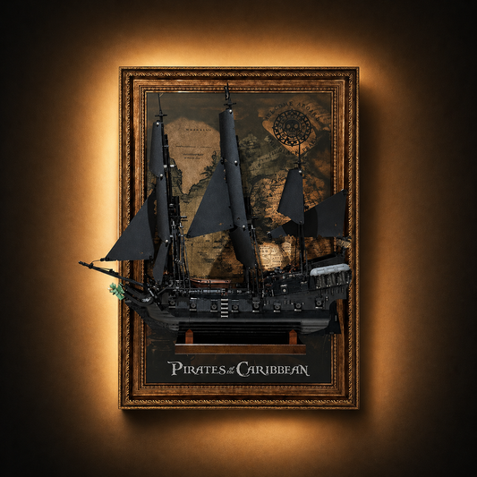 Wall Display Frame Compatible with LEGO® Icons Captain Jack Sparrow's Pirate Ship 10365