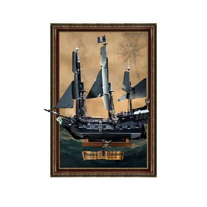 Wall Display Frame Compatible with LEGO® Icons Captain Jack Sparrow's Pirate Ship 10365