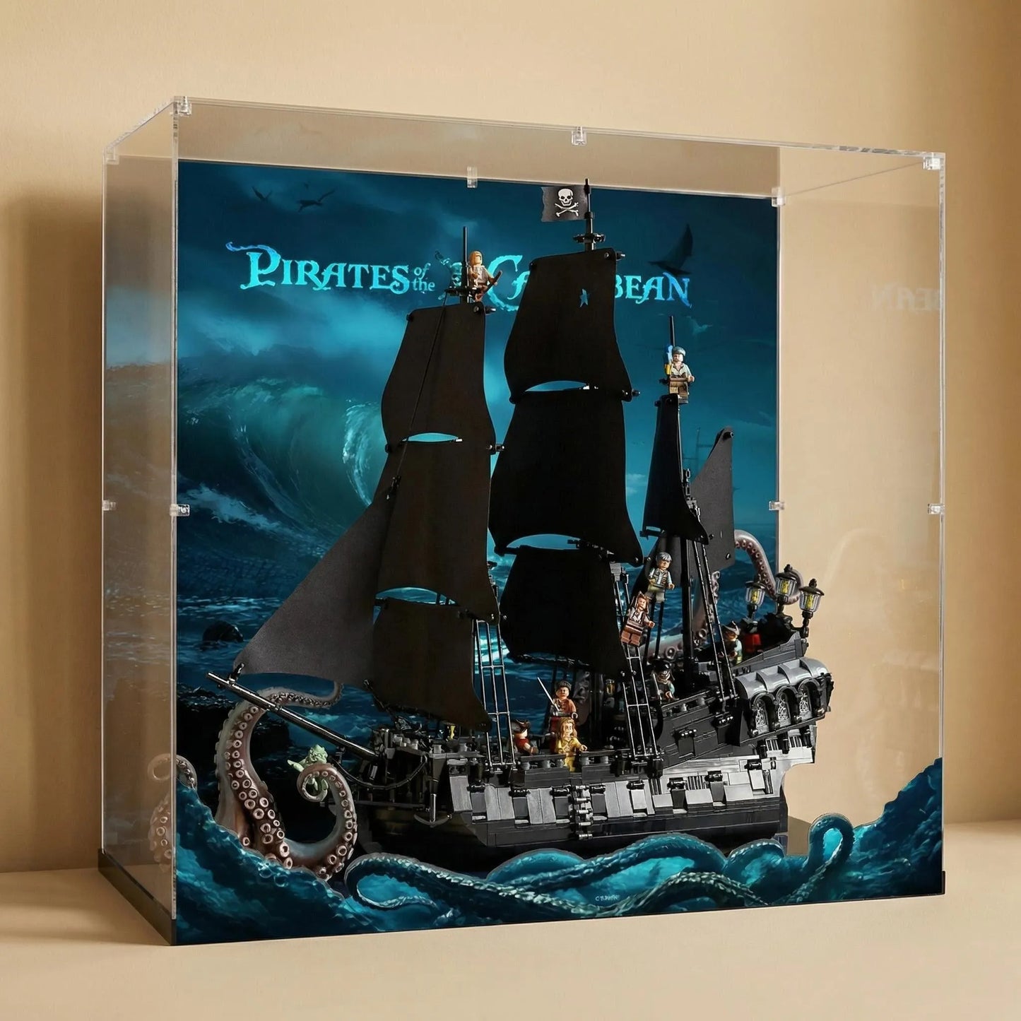 Acrylic Display Case Compatible with LEGO® Icons Captain Jack Sparrow’s Pirate Ship 10365