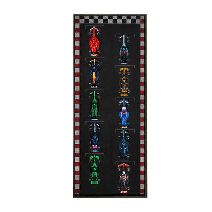 Wandmontierter Displayrahmen, kompatibel mit der LEGO® Speed ​​Champions F1-Serie