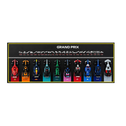 Wall Display Frame for LEGO® Speed Champions F1 | 10-Car | Grand Prix