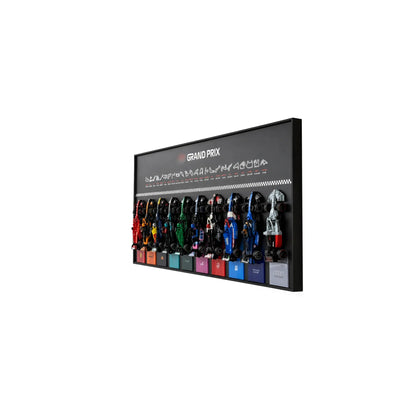 Wandmontierter Displayrahmen, kompatibel mit der LEGO® Speed ​​Champions F1-Serie