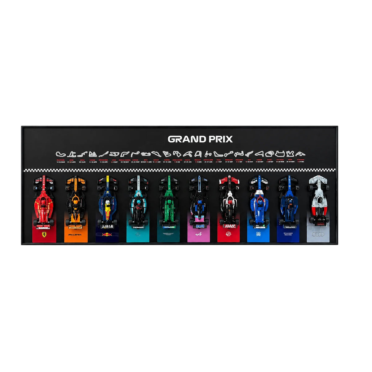 Wall Display Frame for LEGO® Speed Champions F1 | 10-Car | Grand Prix