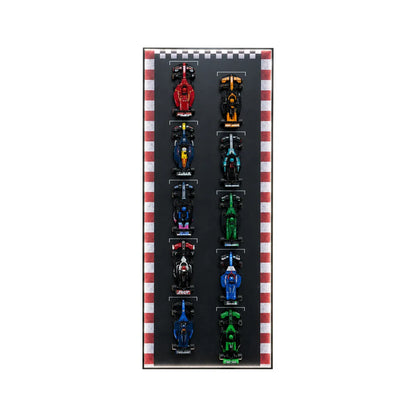 Wandmontierter Displayrahmen, kompatibel mit der LEGO® Speed ​​Champions F1-Serie