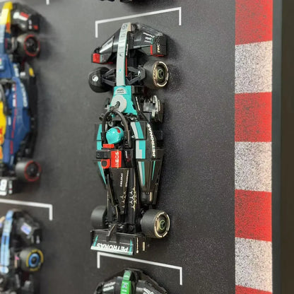 Wandmontierter Displayrahmen, kompatibel mit der LEGO® Speed ​​Champions F1-Serie