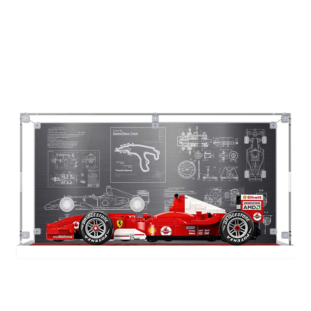 Acrylic Display Case for LEGO® Ferrari F2004 & Michael Schumacher 11375