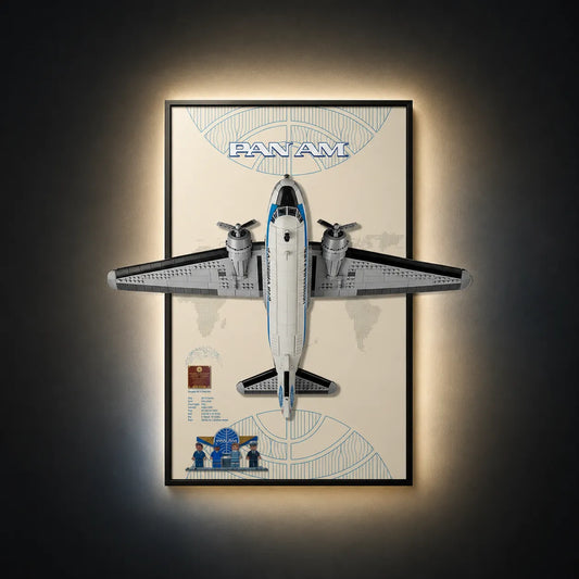 Wall Display frame for LEGO® Icons Douglas™ DC-3™ PAN AM® Airliner 11378