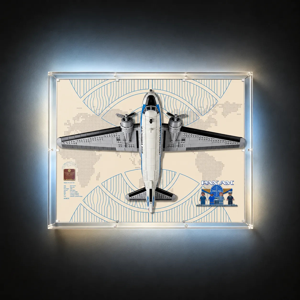 Wall Display Case for LEGO® Icons Douglas™ DC-3™ PAN AM® Airliner 11378