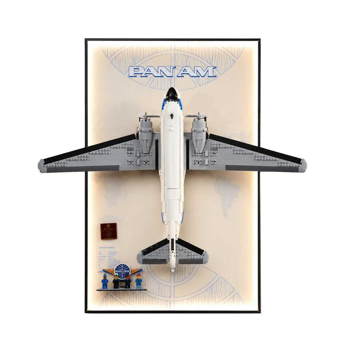 Wall Display frame for LEGO® Icons Douglas™ DC-3™ PAN AM® Airliner 11378