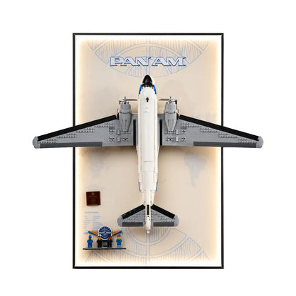 Wall Display frame for LEGO® Icons Douglas™ DC-3™ PAN AM® Airliner 11378