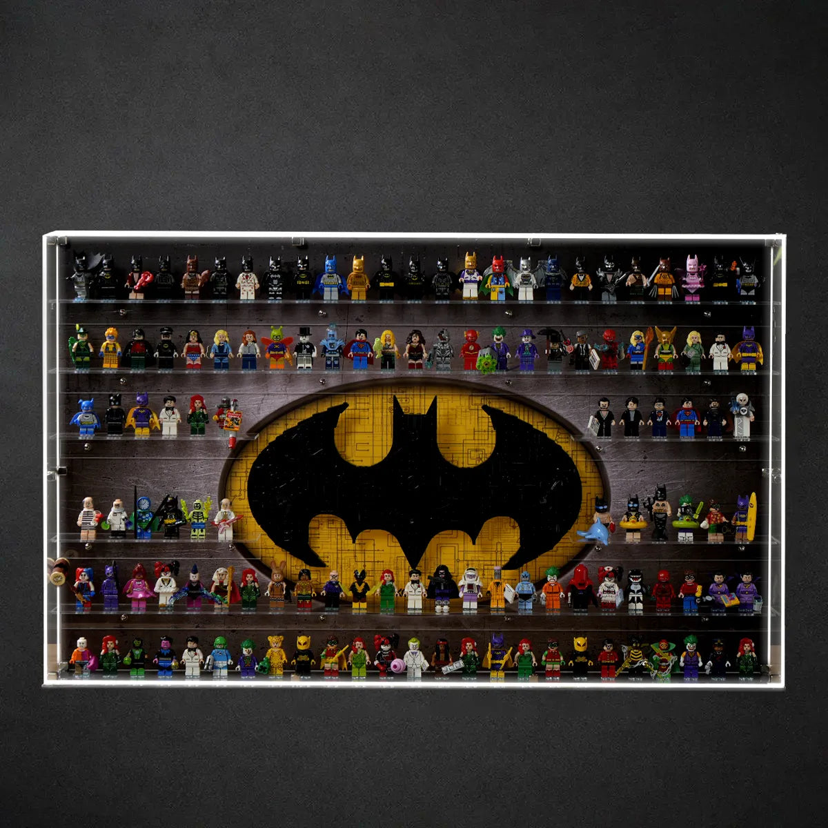 124 LEGO DC Minifigures Wall Display Case