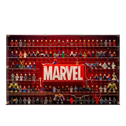 124 LEGO® Marvel Minifigures Wall Display Case