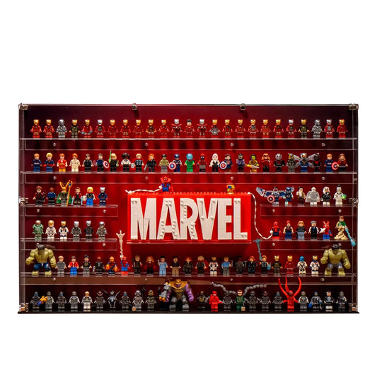 124 LEGO® Marvel Minifigures Wall Display Case
