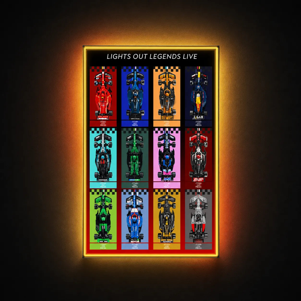 Speed ​​Champions F1 LEGO® Autosammler-Wanddisplay