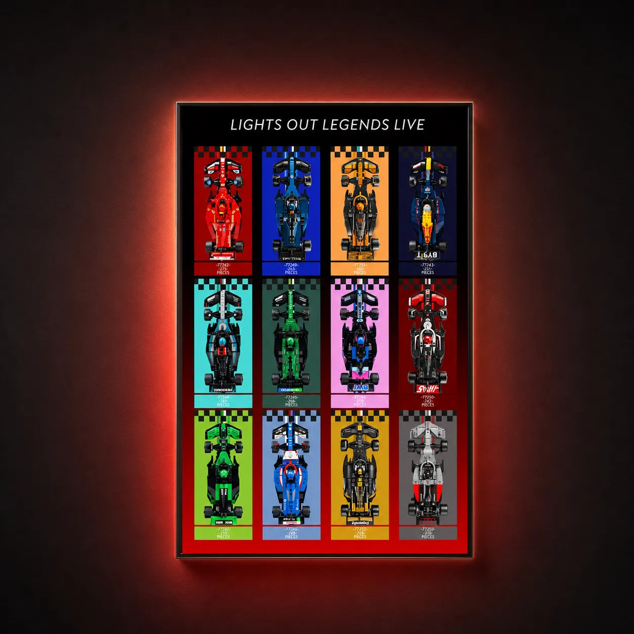 Speed ​​Champions F1 LEGO® Autosammler-Wanddisplay