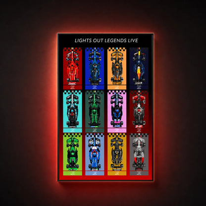 Speed ​​Champions F1 LEGO® Autosammler-Wanddisplay