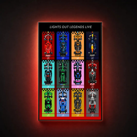 Speed ​​Champions F1 LEGO® Autosammler-Wanddisplay
