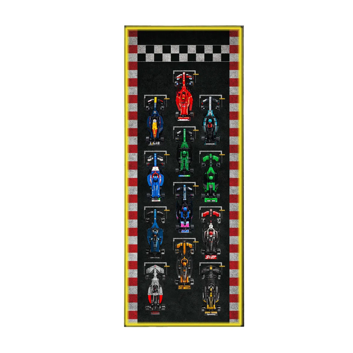Wandmontierter Displayrahmen, kompatibel mit der LEGO® Speed ​​Champions F1-Serie