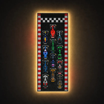Wandmontierter Displayrahmen, kompatibel mit der LEGO® Speed ​​Champions F1-Serie