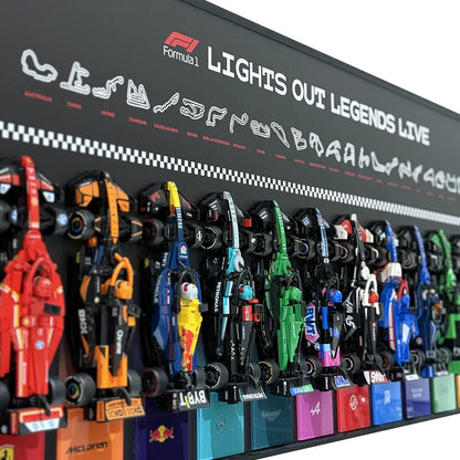 Wall Display Frame Compatible with LEGO® Speed Champions F1 Collection – 12 Cars Edition