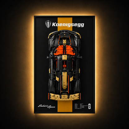 Premium-Wanddisplay kompatibel mit LEGO® Technic™ McLaren F1 42141 Stil D