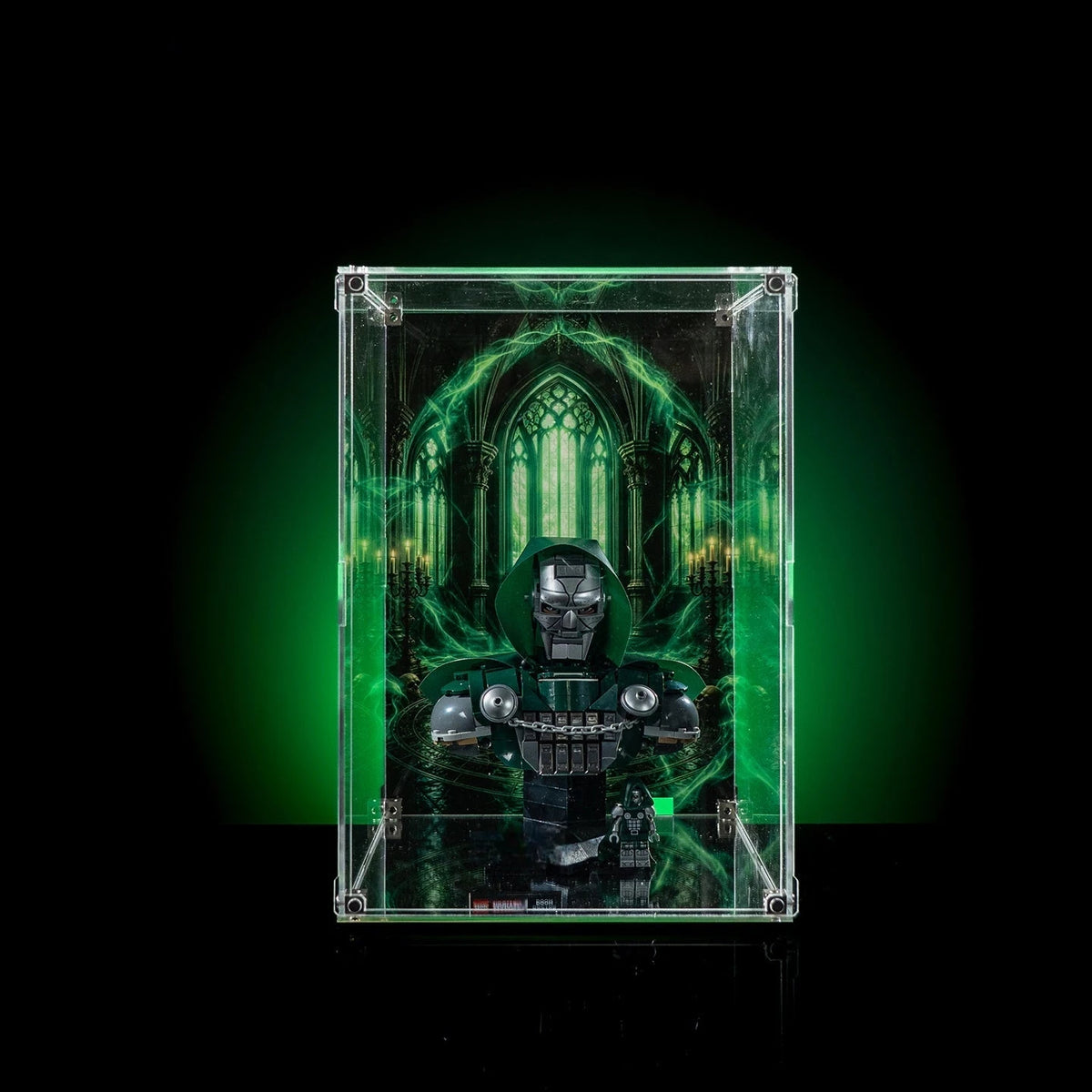 LEGO® 76345 Doctor Doom™ Bust LED & UV Printing Display Case