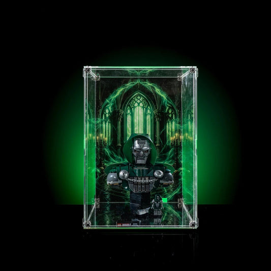 LEGO® 76345 Doctor Doom™ Bust LED & UV Printing Display Case