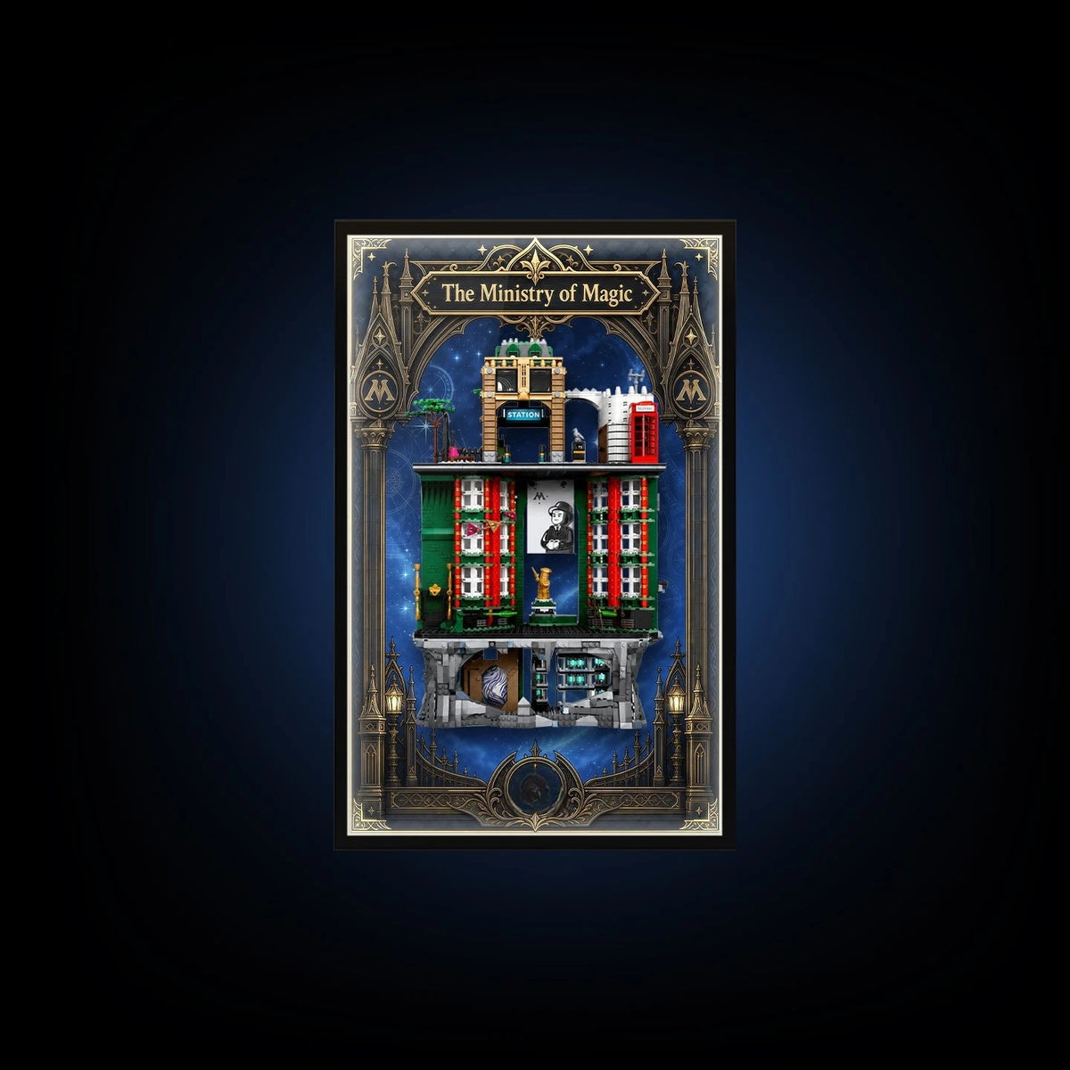 Wall Display Frame for LEGO® 76476 The Ministry of Magic™