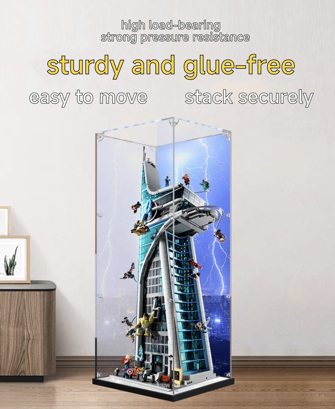 lego-Acrylic Display Case for LEGO® 76296 Avengers Tower-collectors-uk