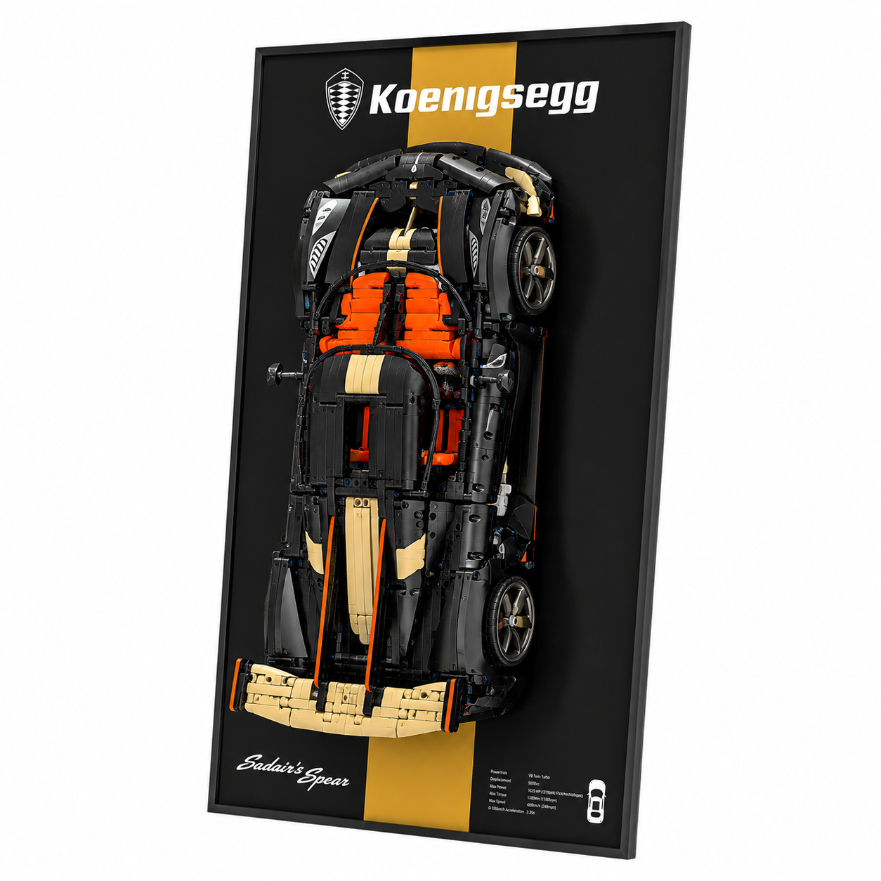 Premium-Wanddisplay kompatibel mit LEGO® Technic™ McLaren F1 42141 Stil D
