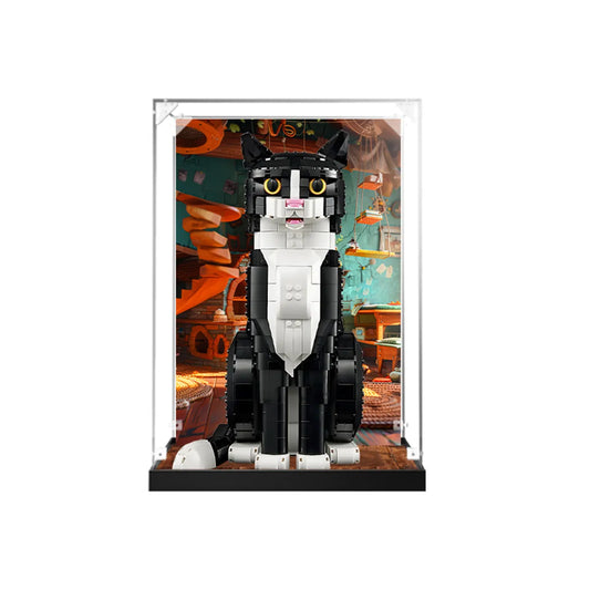 Acrylic Display Case Compatible with LEGO® Ideas Tuxedo Cat 21349