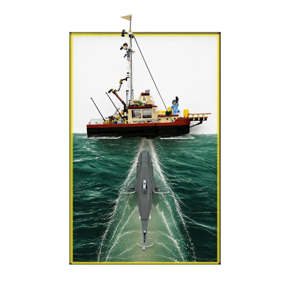 Wall Display Frame for LEGO® Ideas Jaws 21350