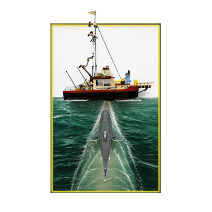 Wall Display Frame for LEGO® Ideas Jaws 21350