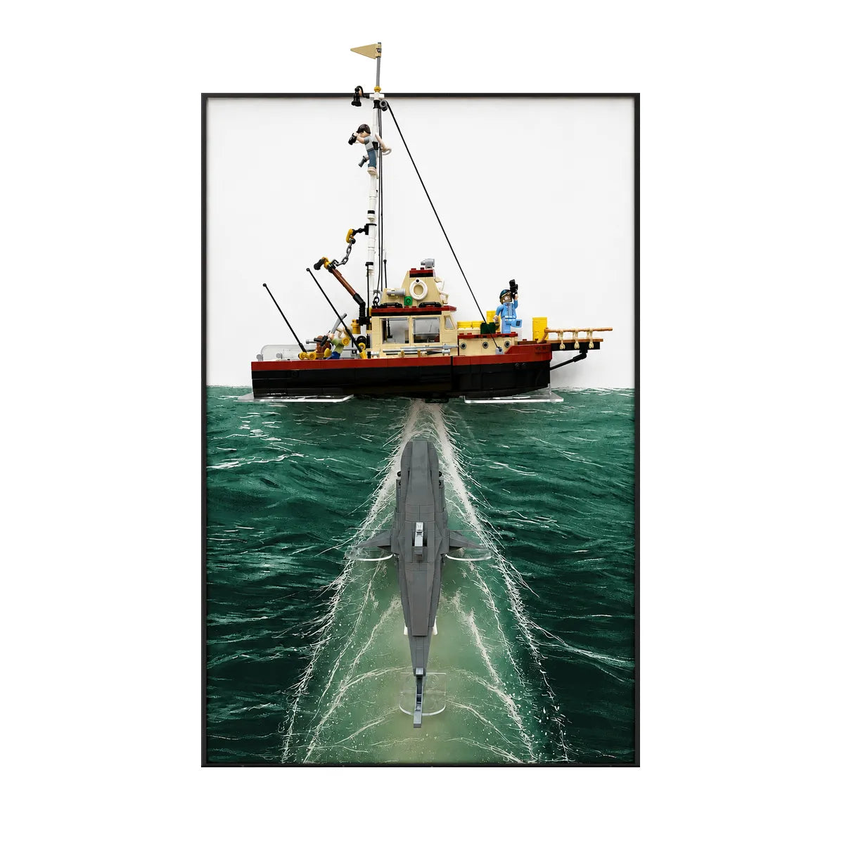 Wall Display Frame for LEGO® Ideas Jaws 21350